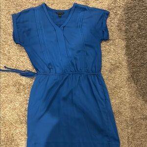 Banana Republic Blue Wrap Tie Front Mini Dress